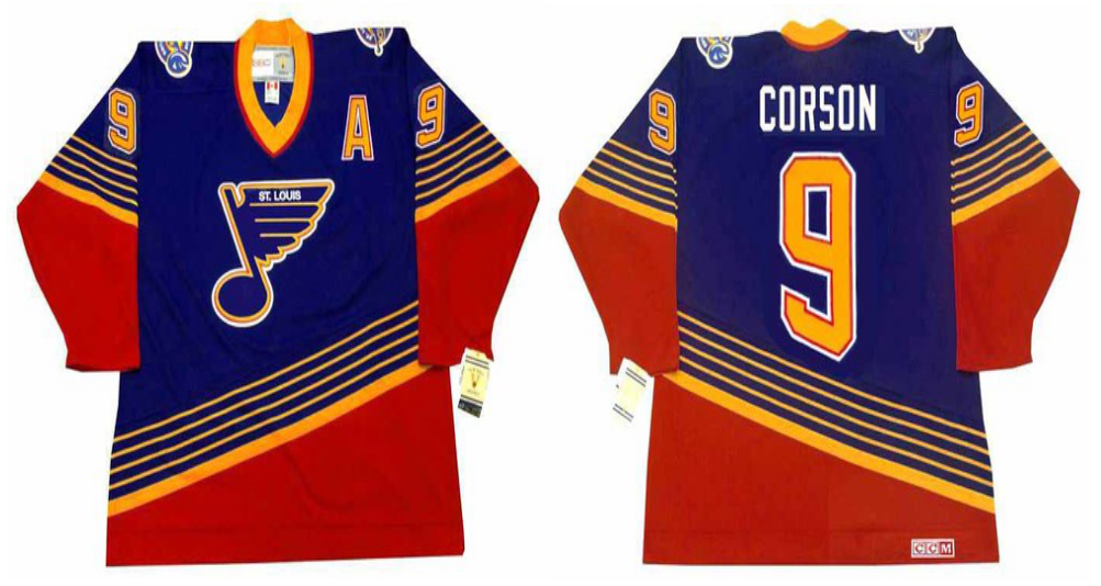 2019 Men St.Louis Blues 9 Corson blue CCM NHL jerseys